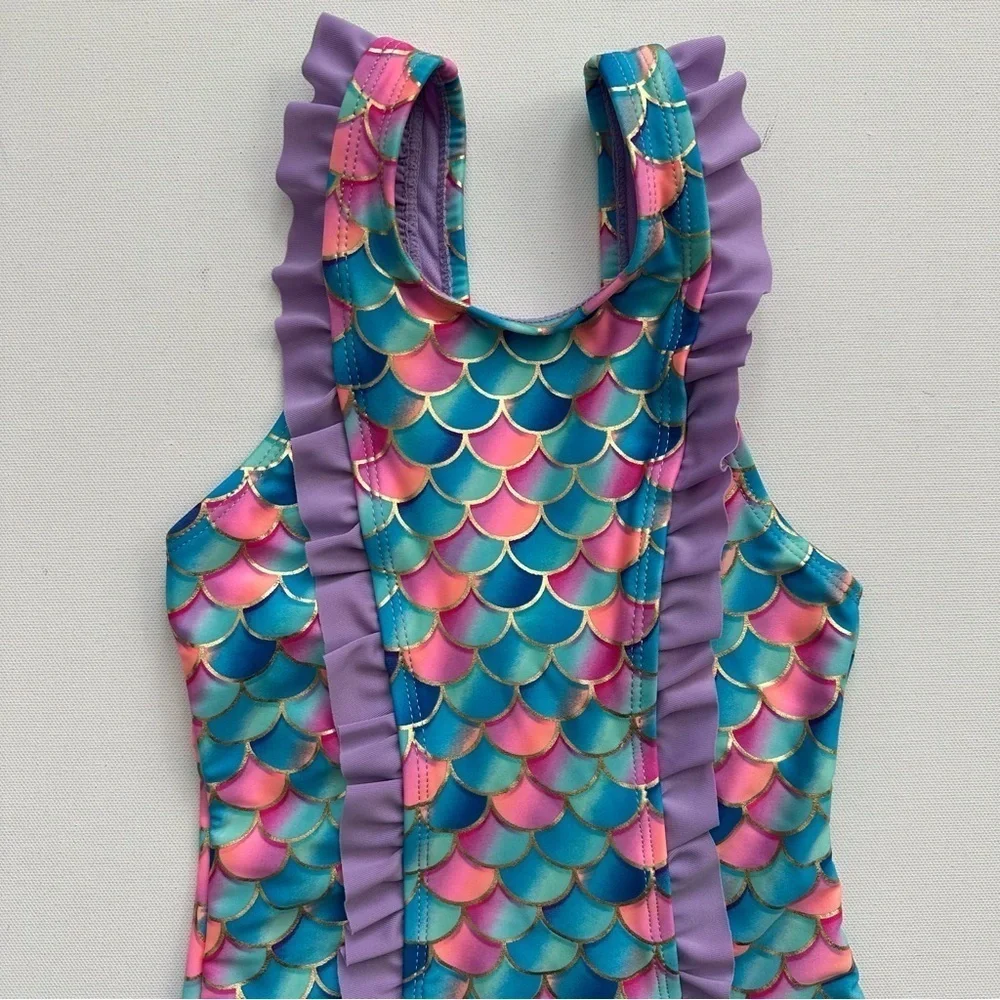 XOXO Girls Mermaid One Piece Swimsuit Size 4